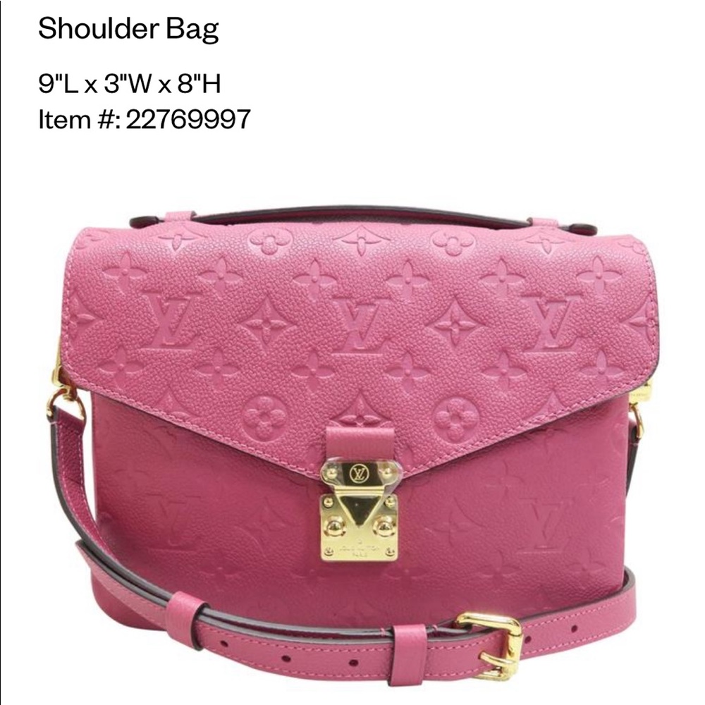 Louis Vuitton Métis Leather Satchel Palevioletred Calfskin shoulder bag